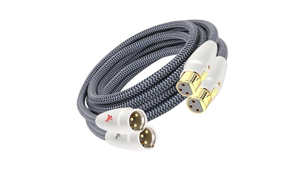 gold plated balanced xlr cables