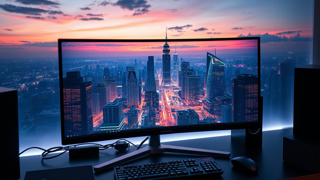 high quality gaming display features