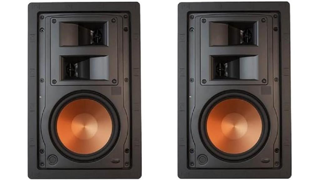 in wall stereo speaker pair