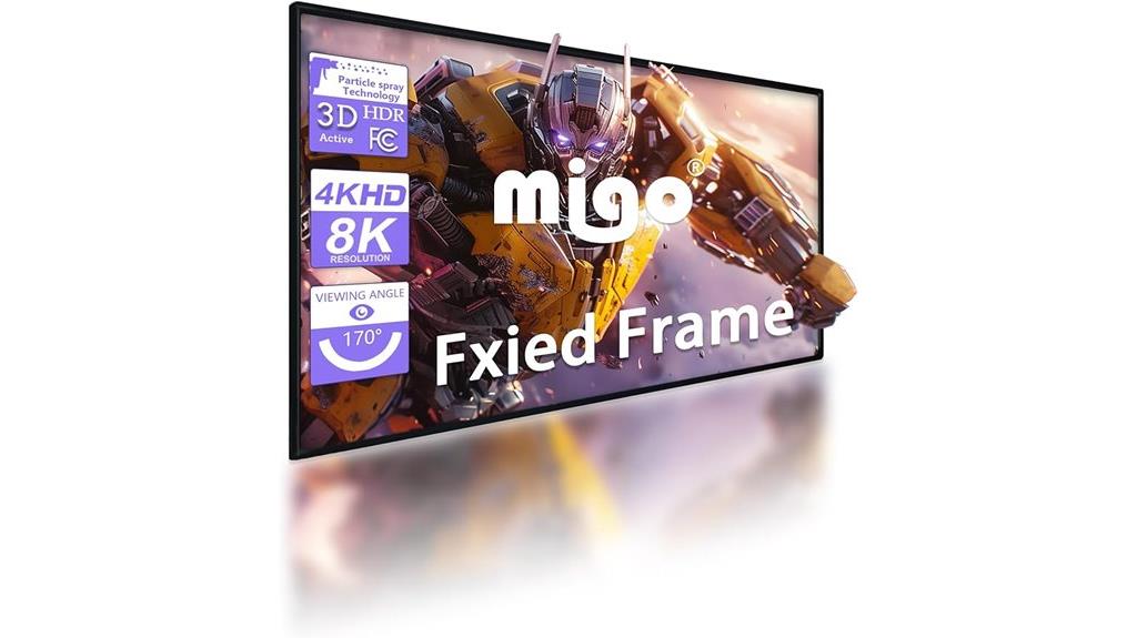 large 120 inch screen