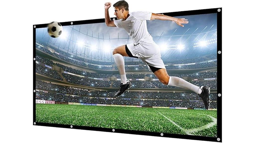 large 300 inch canvas screen
