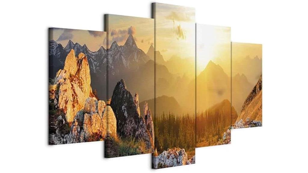 large five piece wall art