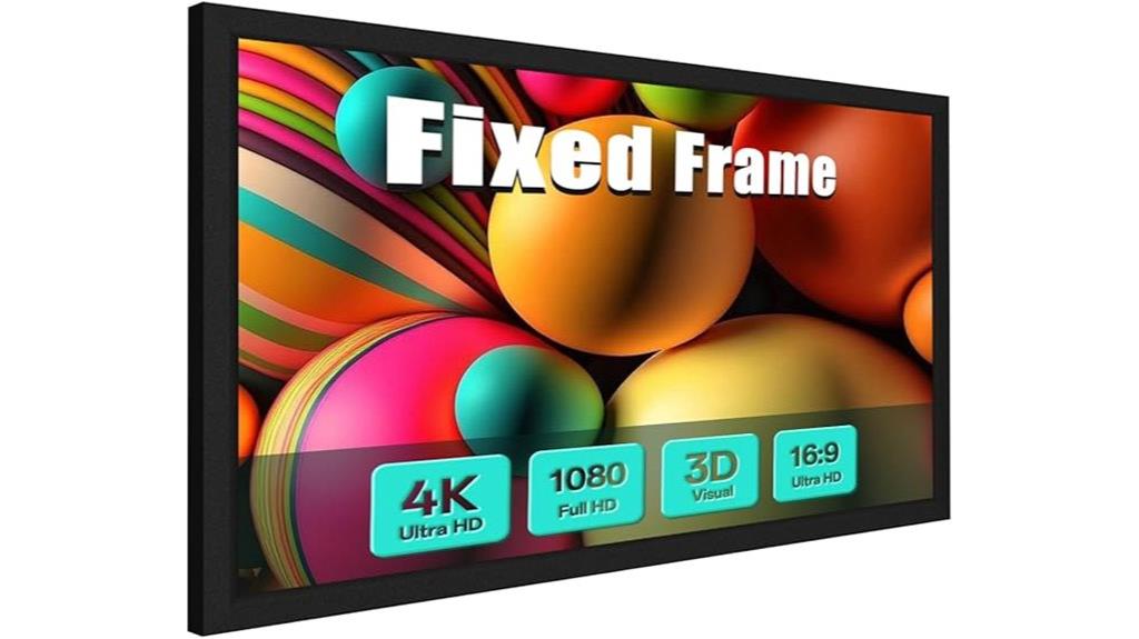 large fixed projector screen