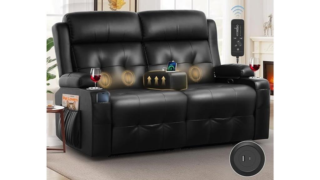 large reclining loveseat with storage