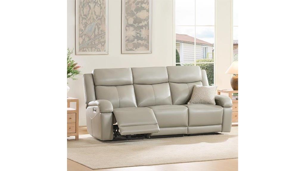 leather recliner sofa with power