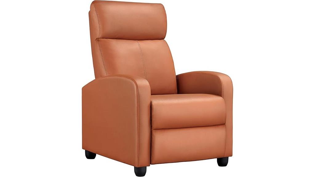 leather recliner with lumbar