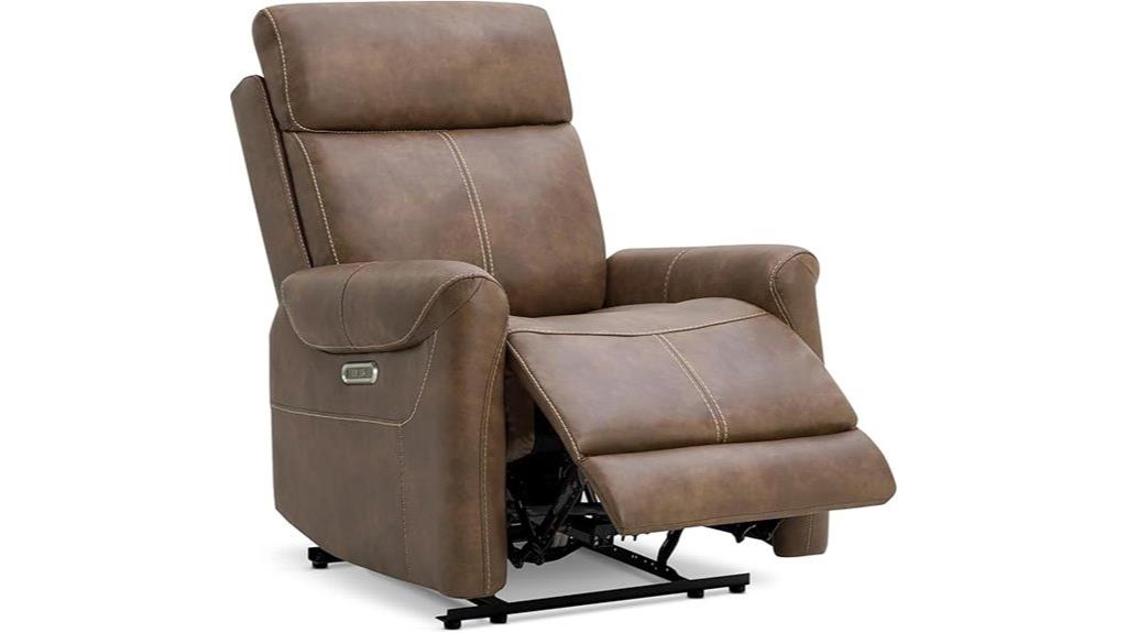 leather recliner with usb