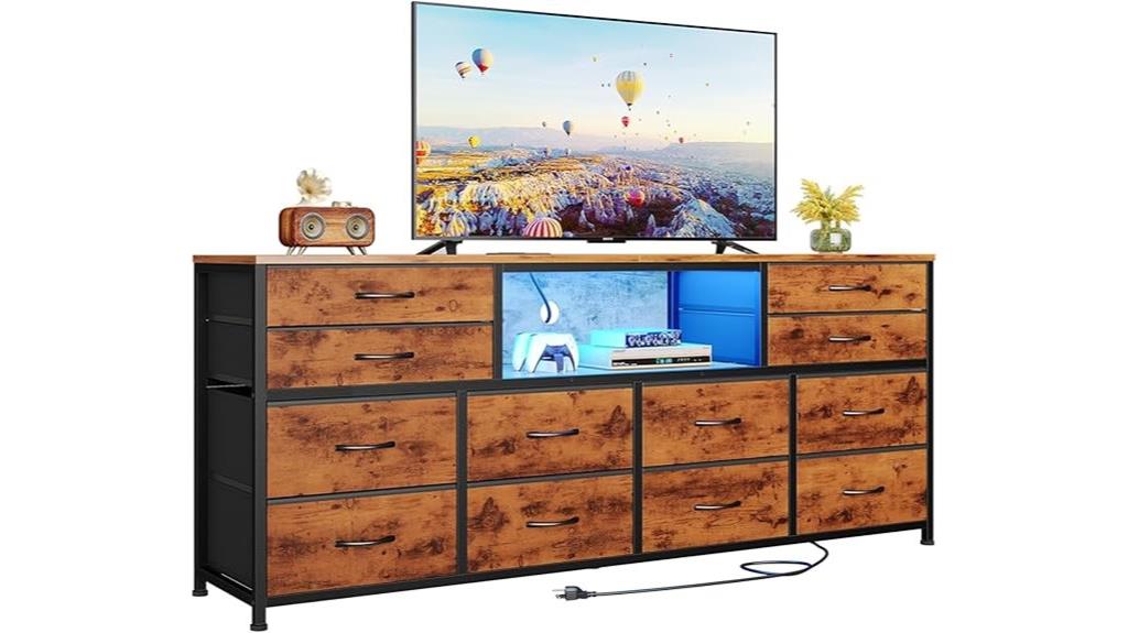 led tv stand with drawers