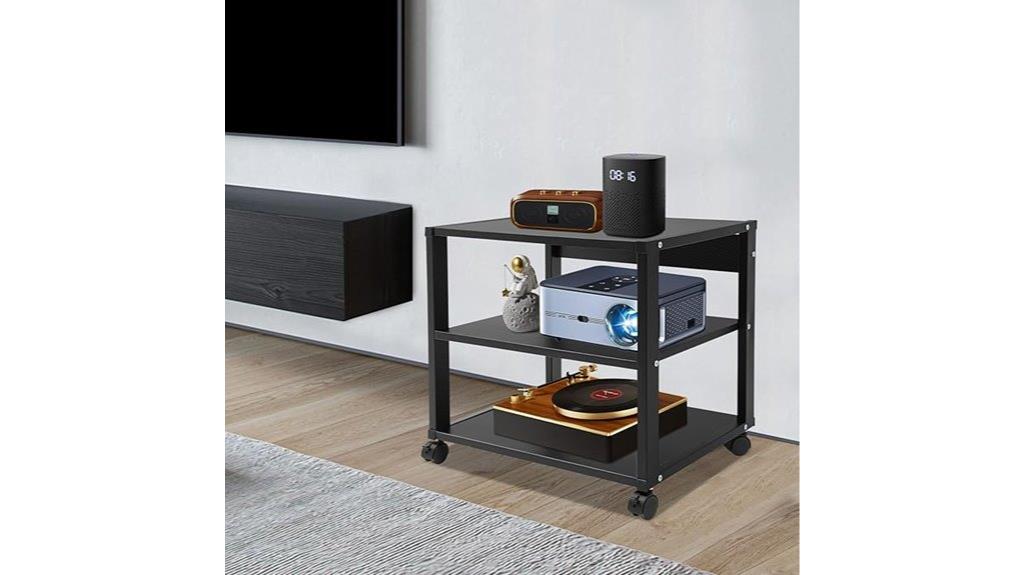 lockable wheel audio stand