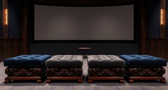 luxurious comfortable home theater footstools
