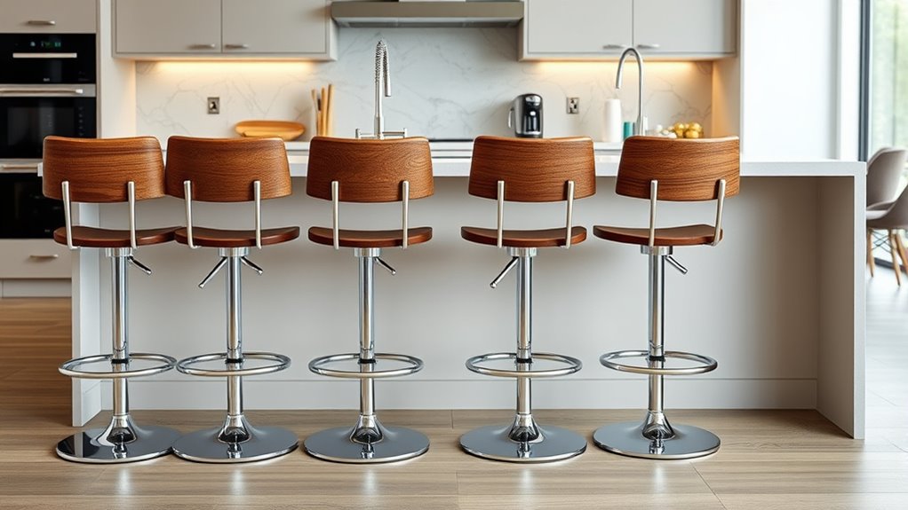 luxury adjustable bar stools