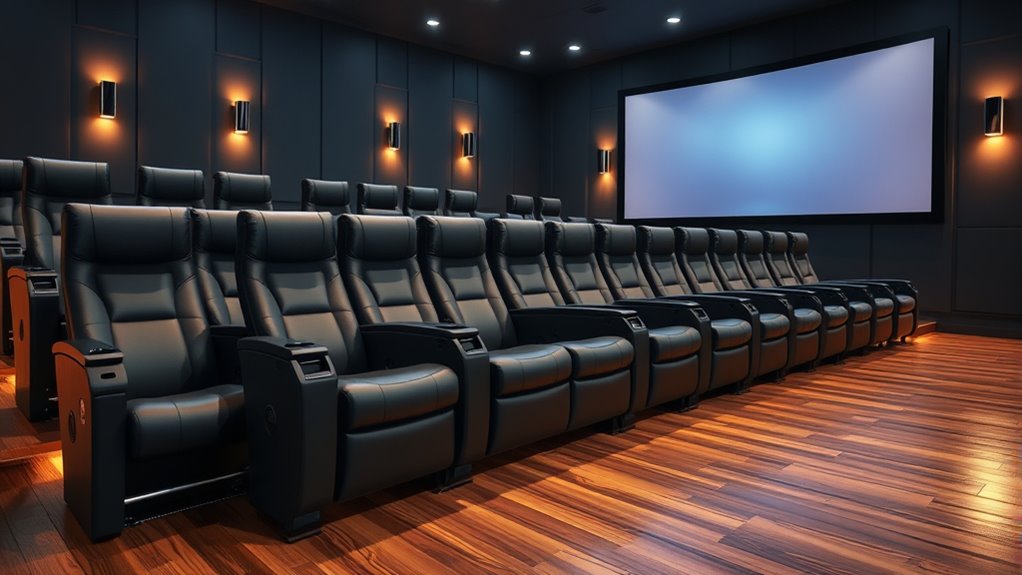 luxury foldable movie seats
