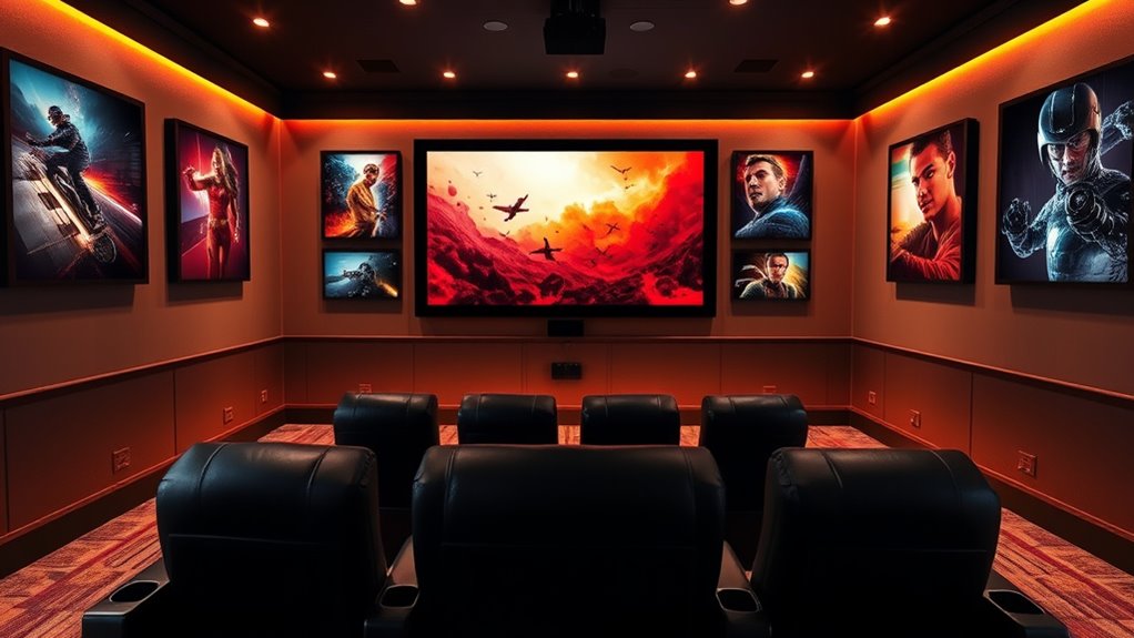 luxury home cinema artwork