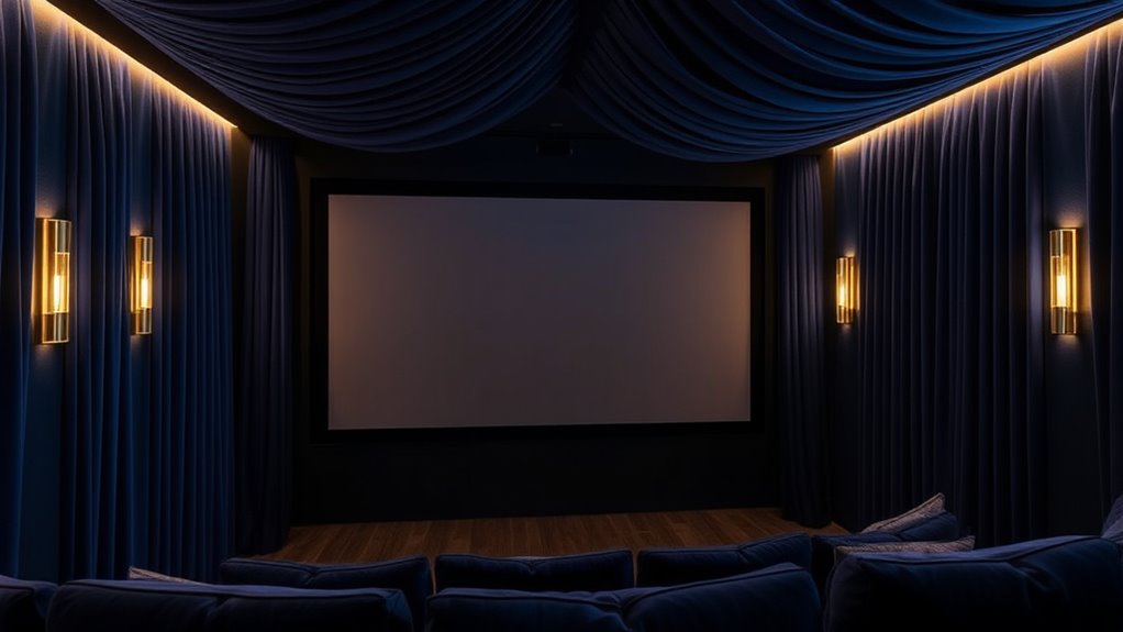 luxury home theater curtains