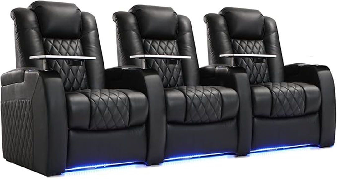 luxury leather recliner seat