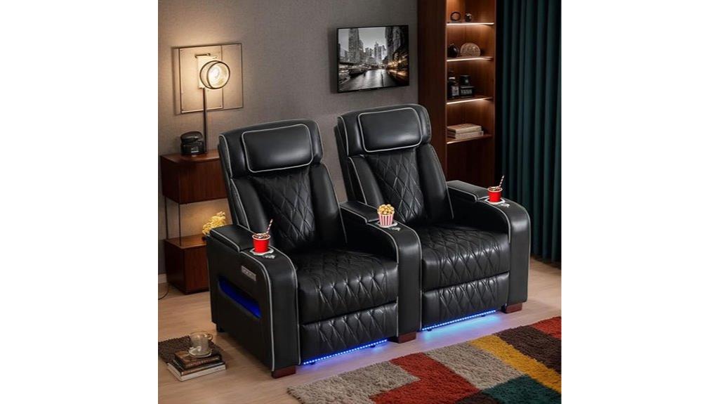 luxury recliner with features