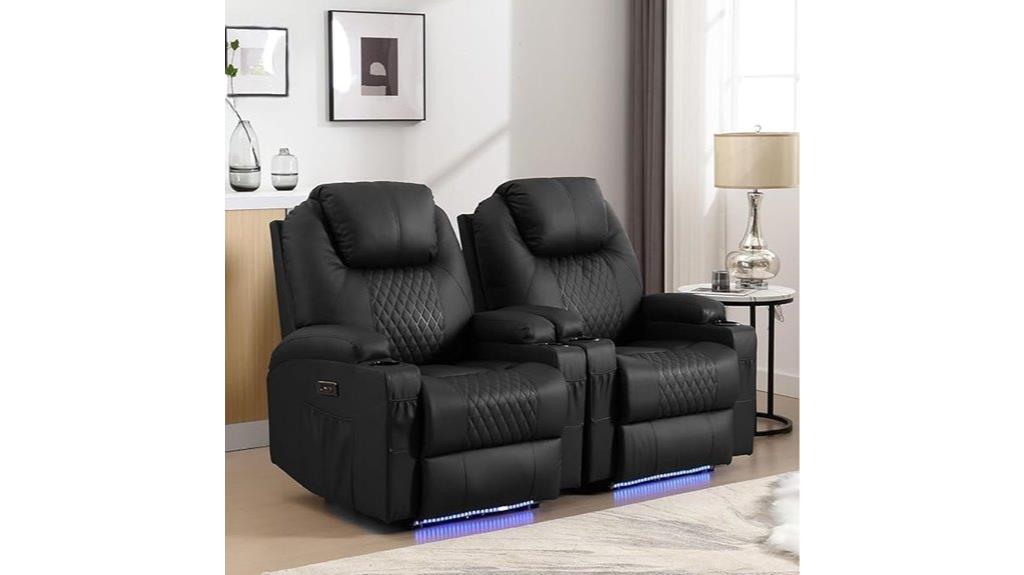 luxury recliner with led
