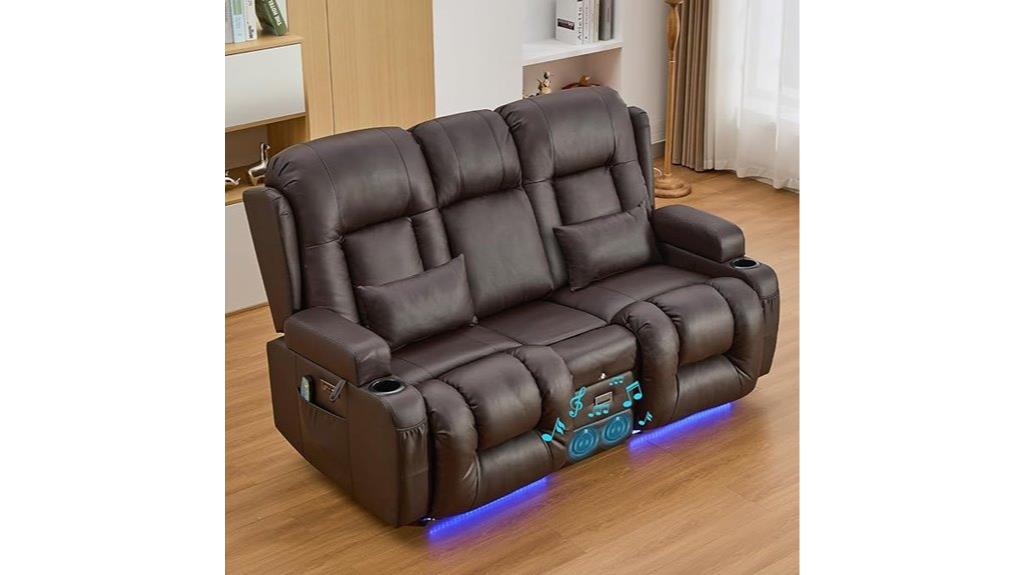 luxury reclining sofa features