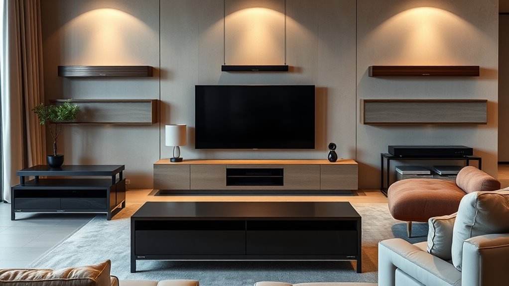 luxury soundbar stands