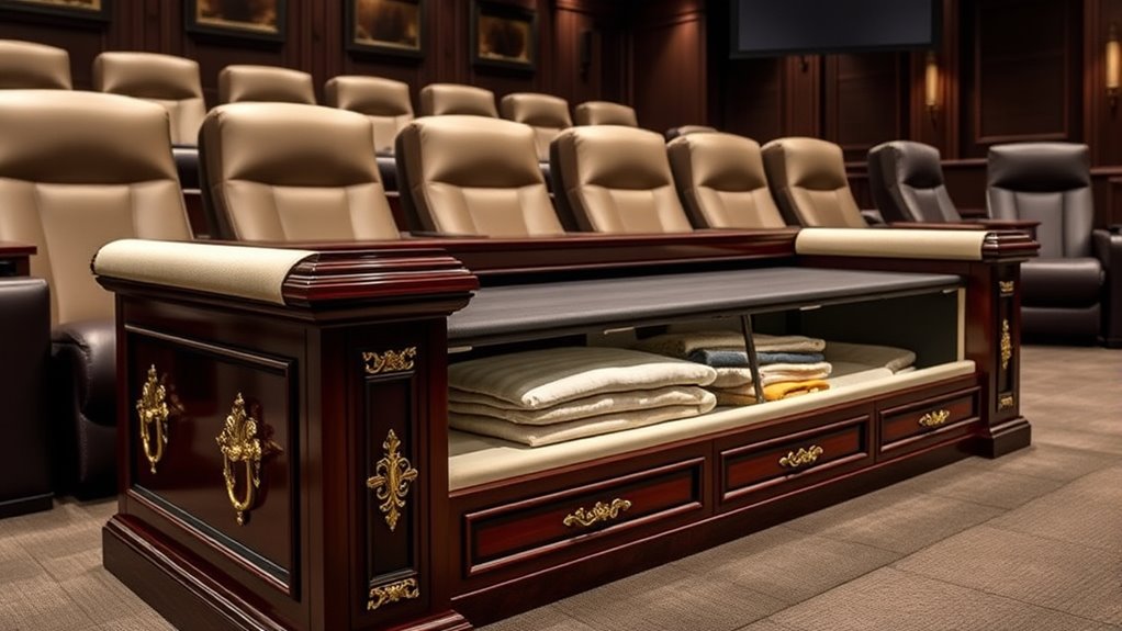 luxury theater storage benches