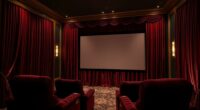 luxury velvet home theater drapes