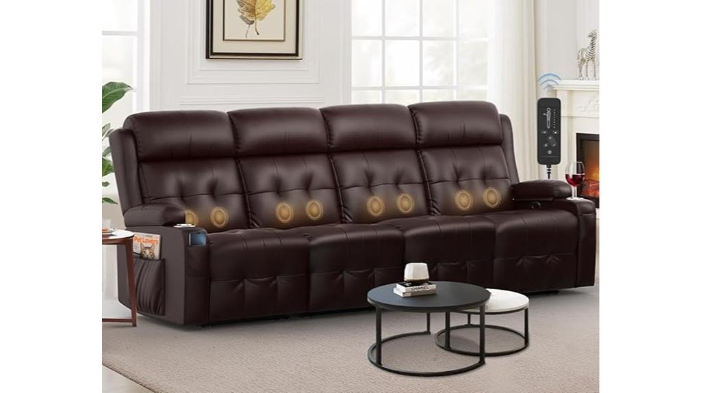 massage recliner with cup holders