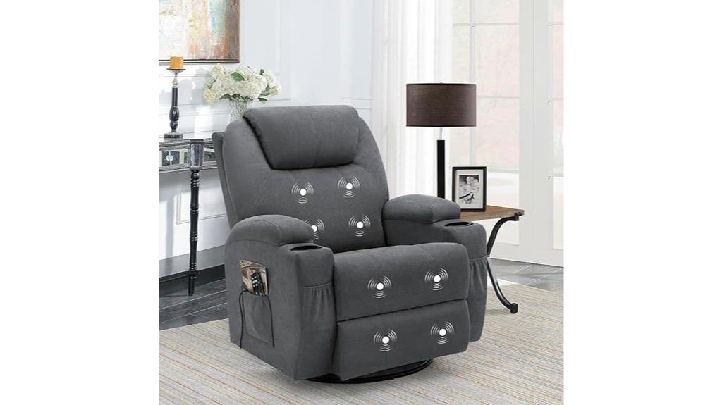 massage recliner with cupholders
