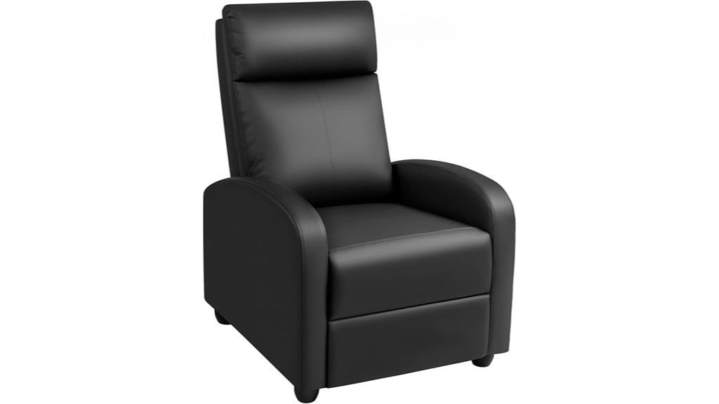 modern pu leather recliner