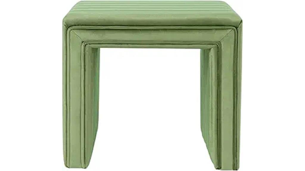 modern velvet ottoman design