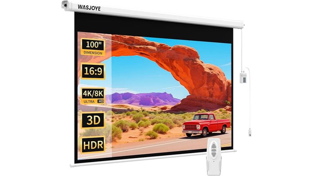 motorized 100 inch projector screen