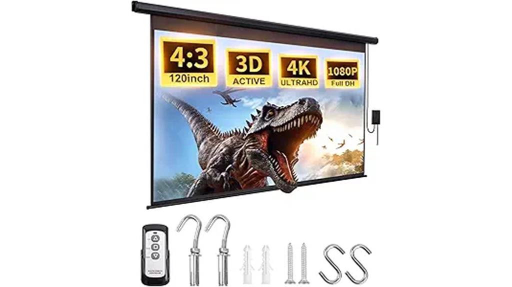 motorized 120 inch screen