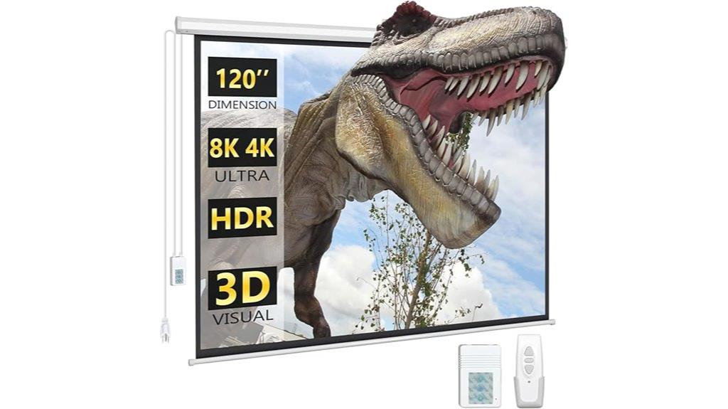motorized 4k indoor dropdown screen