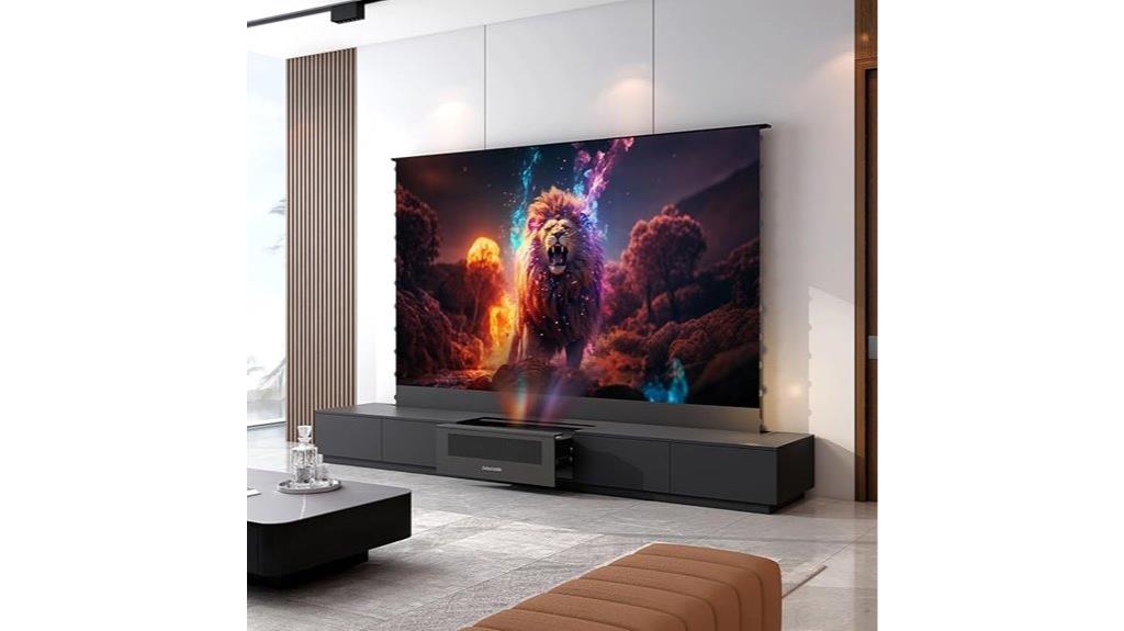 motorized tv cabinet with smart drawer