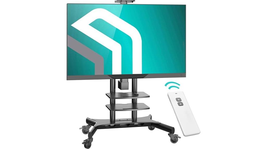 motorized tv stand with wheels