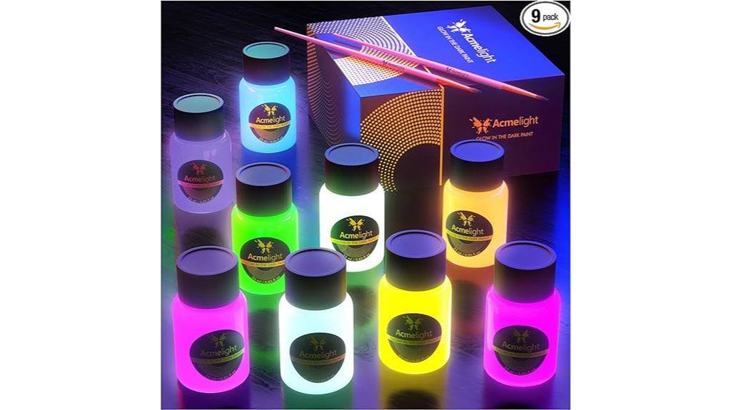 neon glow acrylic set