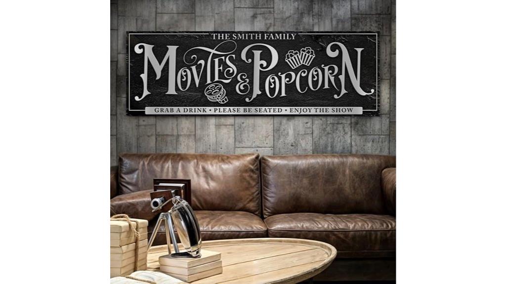 personalized home theater sign