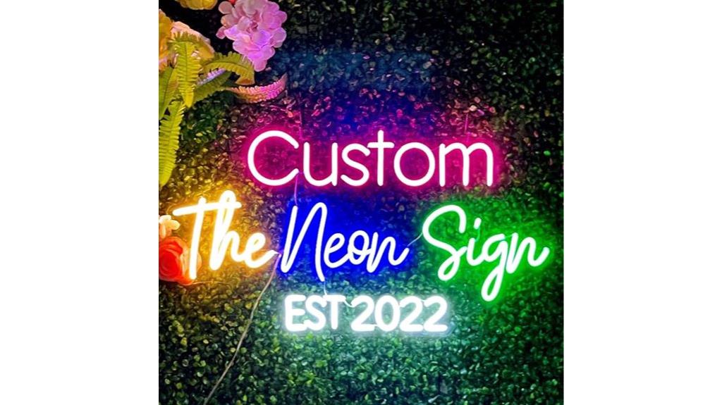 personalized neon wall decor