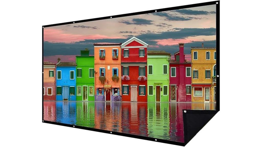 portable 100 inch double layer screen