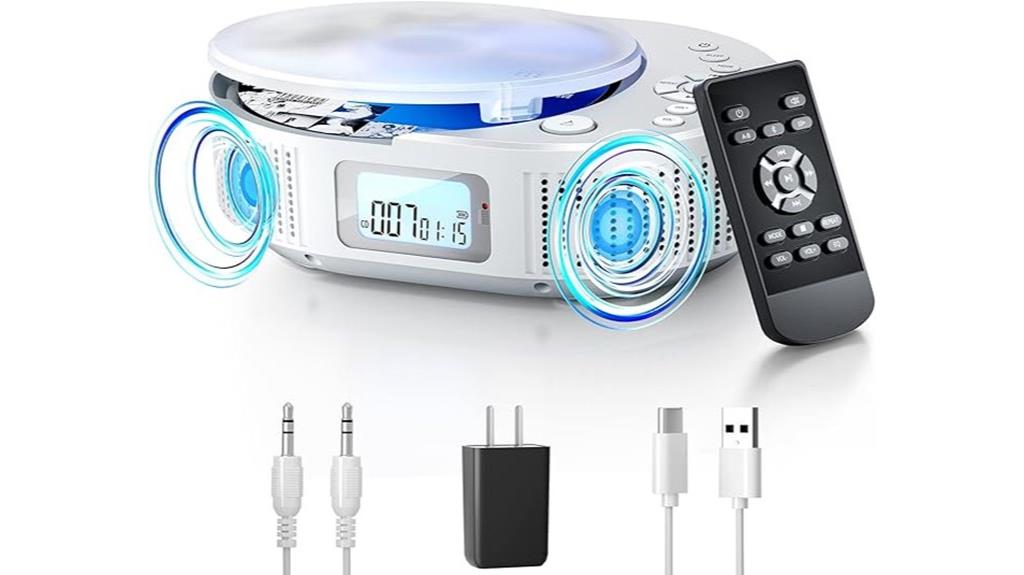 portable cd bluetooth combo