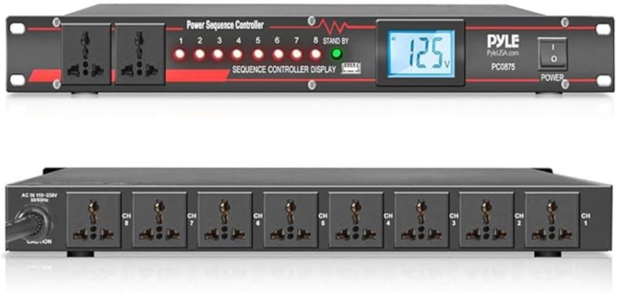 power sequencer with 10 outlets