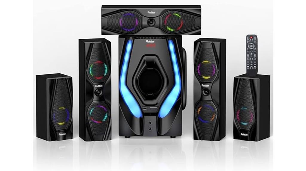 powerful 1200w subwoofer system