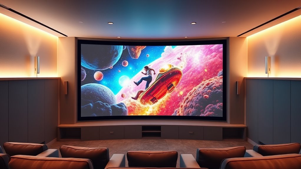 premium curved projection screen options