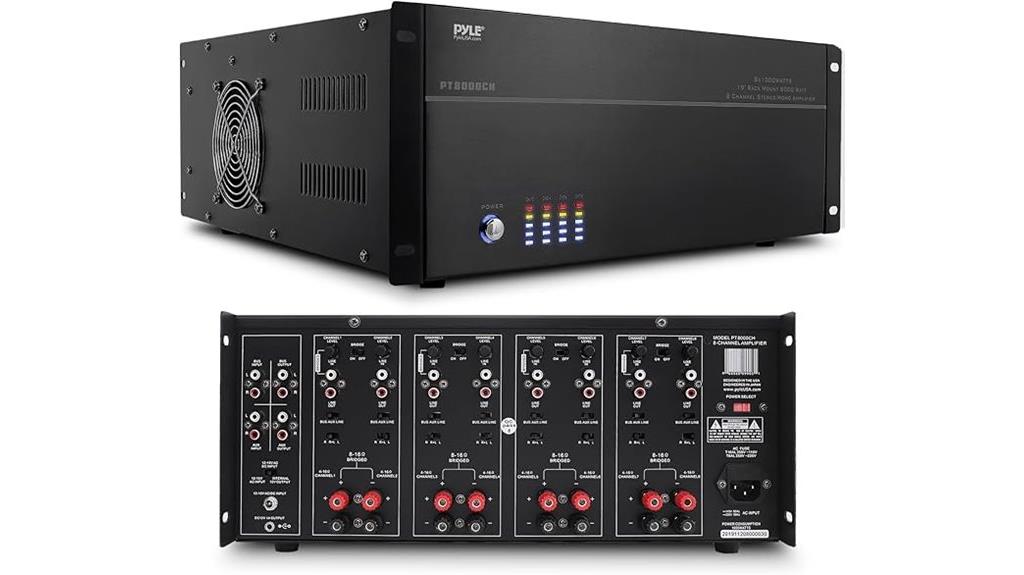 pyle pt8000ch four channel amplifier