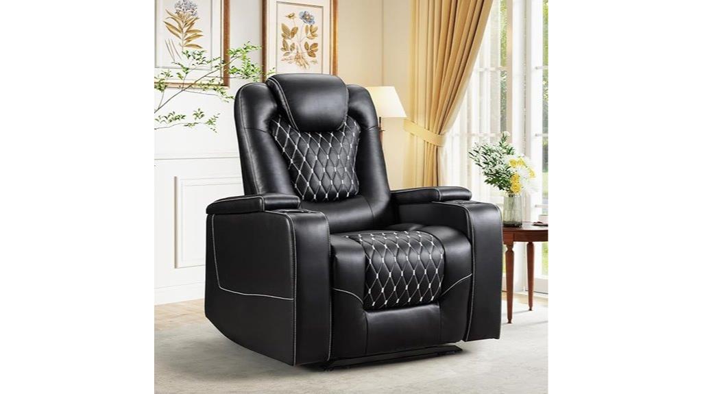 recliner with usb cup