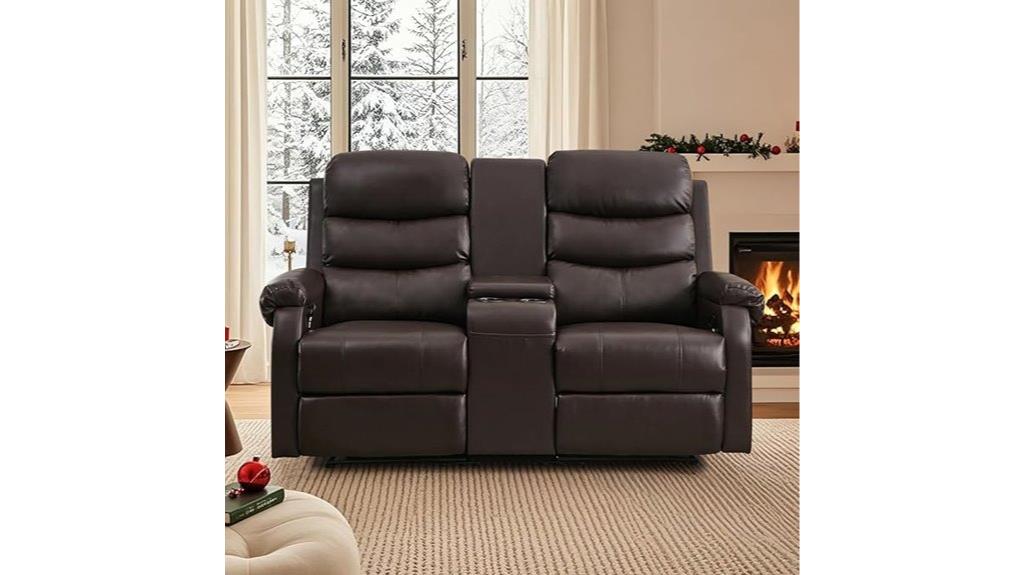 reclining loveseat with console
