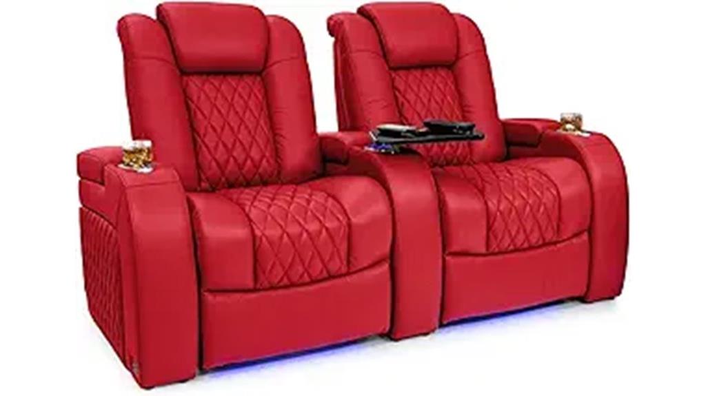 red two piece theater seating