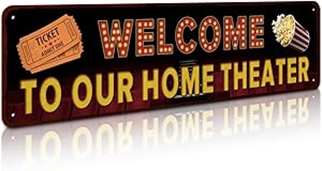 retro cinema sign decor