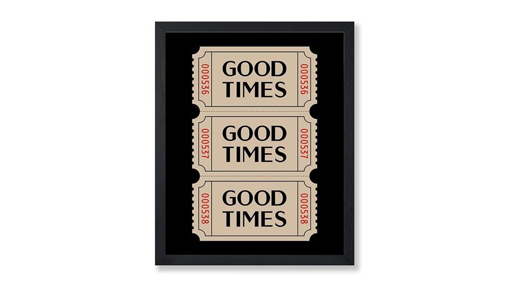 retro cinema ticket print