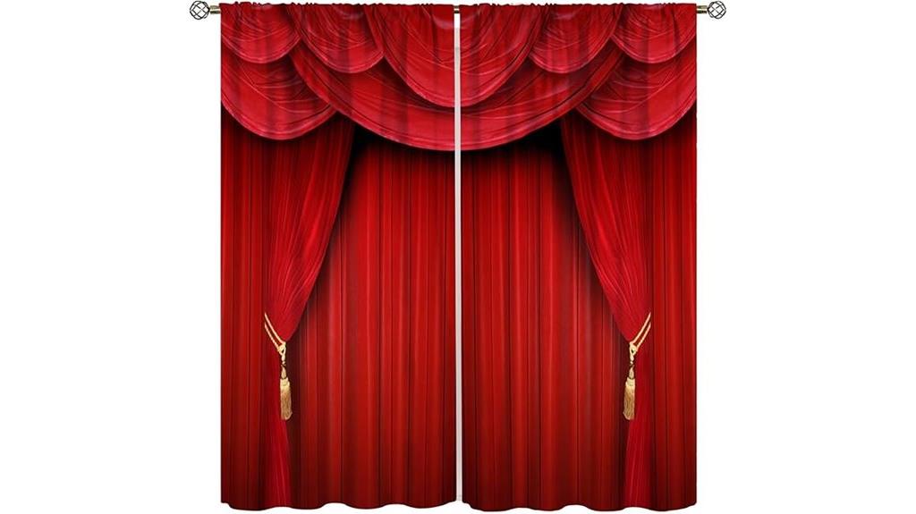 retro red theater curtains