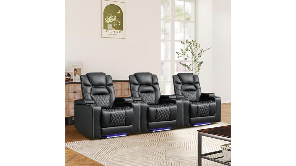 set of three recliner chairs
